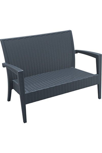 Siesta Mıamı 2'li Koltuk Koyu Gri