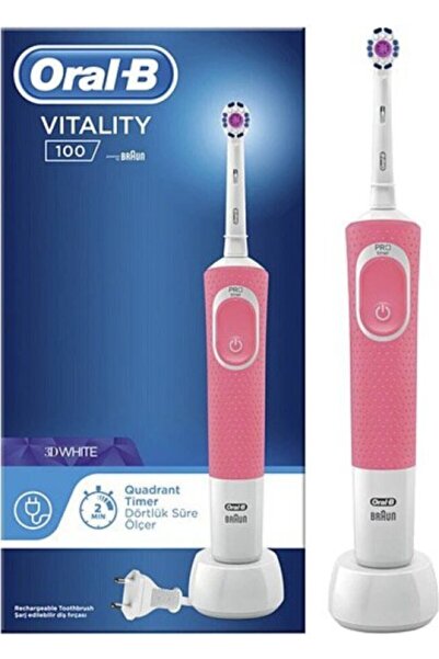 Oral-B Vitality 100 3d White Şarjlı Diş Fırçası Pembe