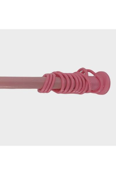 Zethome Σωλήνας κουρτινών μπάνιου 160cm-260cm Ροζ Κουρτίνα ντους Σωλήνας Κουρτίνας Μεταλλικός