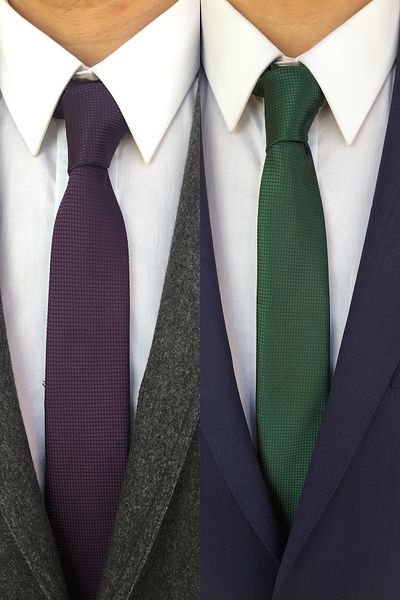 Kravatistan Purple And Green Tie Handkerchief Set