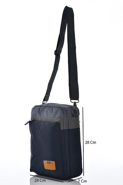 ÇÇS 30912 Crossbody Bag with Tablet Compartment Navy Blue-grey