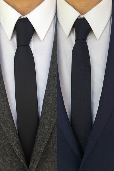 Kravatistan Black And Navy Blue Tie Handkerchief Set 4k011612