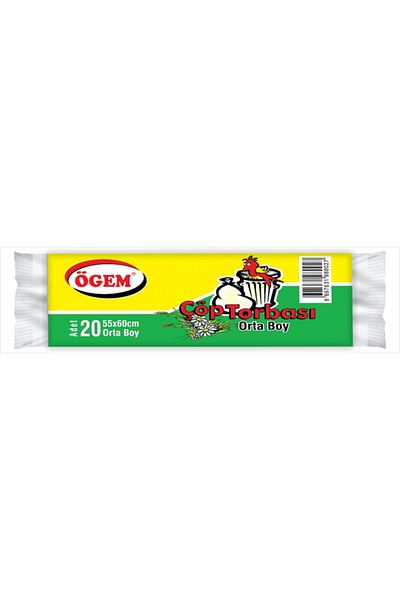 Ögem Medium Garbage Bag 10 Packs 200 Sheets 20 Rolls Blue