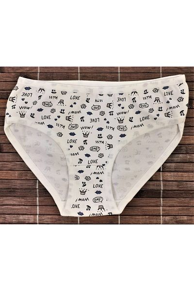 ADN Underwear 6 bucăți chiloți pentru fete din bumbac cu modele colorate