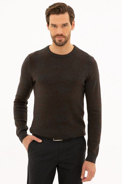 Pierre Cardin Men's Anthracite Melange Slim Fit Sweater G021SZ0TK.0001121985