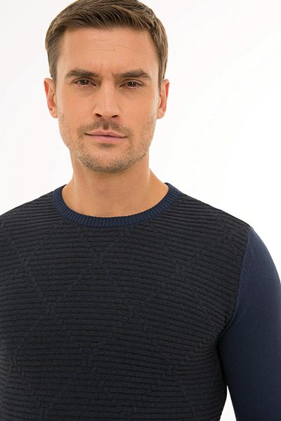 Pierre Cardin Мъжки тъмносин трикотажен пуловер G021SZ0TK.000.1217417