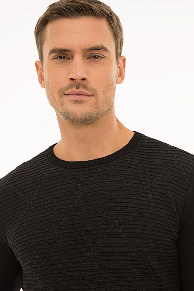 Pierre Cardin Men's Black Slim Fit Knitwear Sweater G021SZ0TK.000.1217417