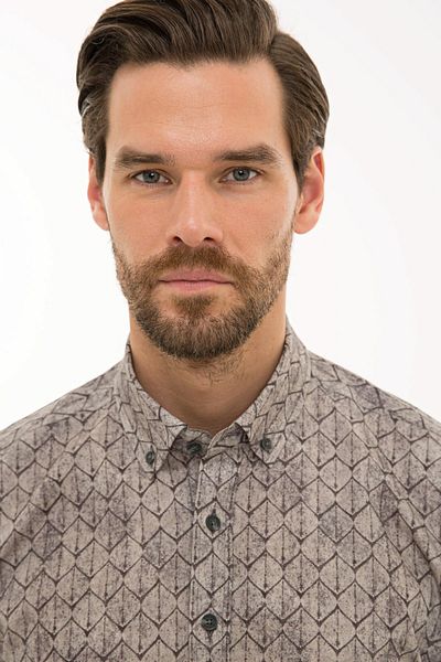 Pierre Cardin Gray Regular Fit Shirt