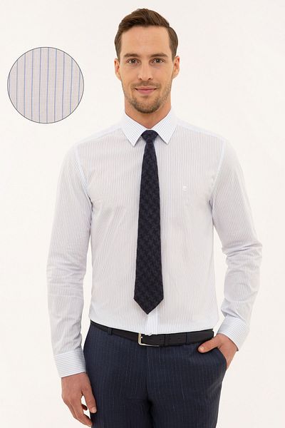 Pierre Cardin Λευκό Slim Fit πουκάμισο