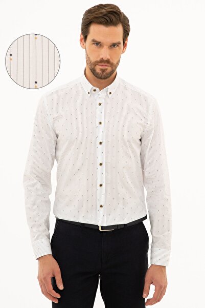 Pierre Cardin White Slim Fit Shirt