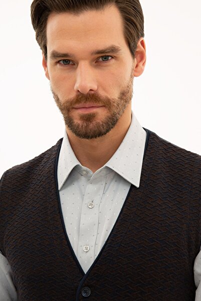 Pierre Cardin Men's Navy Blue Slim Fit Knit Vest G021SZ0TY.000.1133663