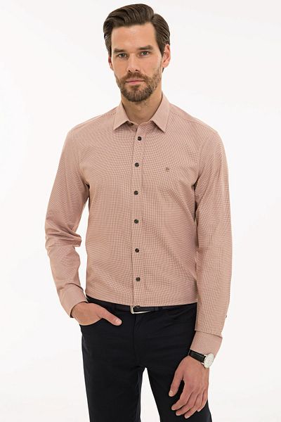 Pierre Cardin Cămașă portocalie slim fit