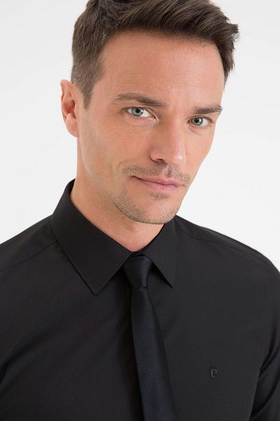 Pierre Cardin Мъжка черна риза Slim Fit Basic G021GL004.000.1214552
