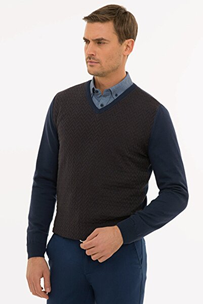 Pierre Cardin Erkek Lacivert Slim Fit Triko Kazak G021SZ0TK.000.1217413