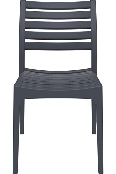 Siesta Ares Plastik Contract Sandalye Koyu Gri Mutfak Balkon Salon Bahçe Cafe