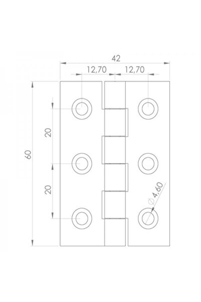 KURTOĞLU PASLANMAZ 6 Cm Paslanmaz Yaprak Menteşe 2 Mm 304 Kalite