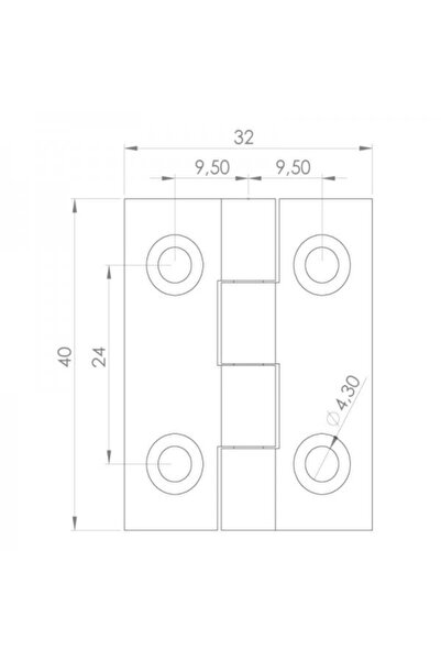 KURTOĞLU PASLANMAZ 4 Cm Paslanmaz Yaprak Menteşe 1.5mm