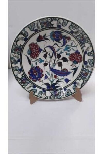 Sultan Çini -çini El Emeği Samur Desenli 30 Cm Duvar Tabağı
