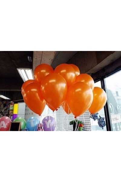 HBK Orange Metallic Balloon 100 Pieces