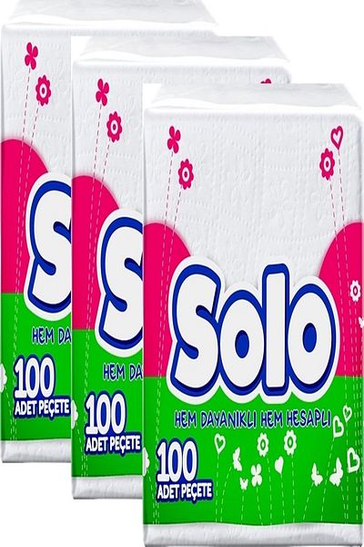 Solo Napkin 100 Pieces 3 Pieces
