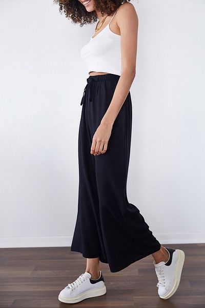 XHAN Hose - Schwarz - Wide Leg