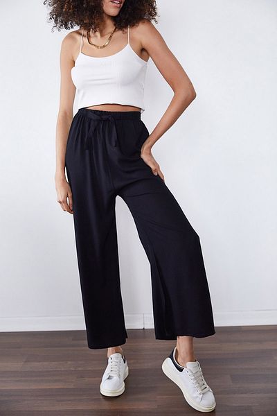 XHAN Hose - Schwarz - Wide Leg