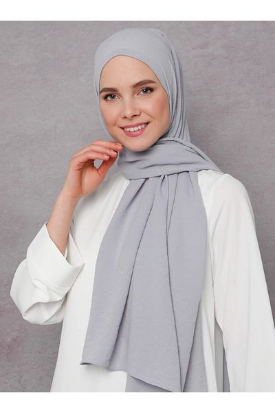 Tuva Şal Crepe Jazz Shawl - Silver - 28 - Canvas