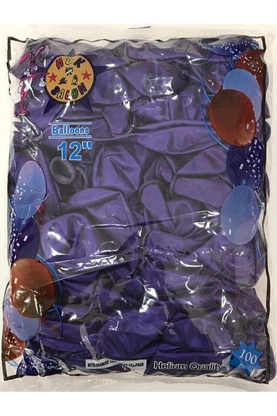 HBK 100 Purple Metallic Balloons