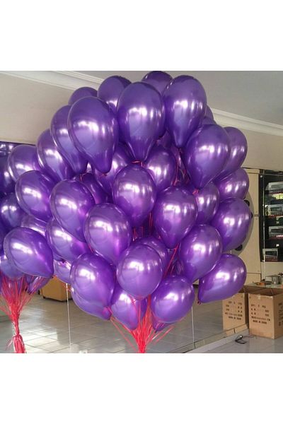 HBK 100 Purple Metallic Balloons