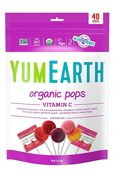 Atelier Yume Yumearth Organic Vitamin C Lollipop 40 Lollipops Allergy Friendl...