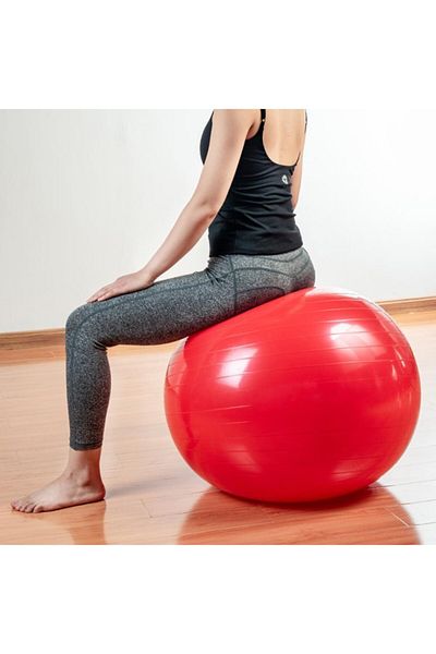 Povit 55 Cm Red Elite Pilates Ball 25 Cm Reversible Pump Lks104-k