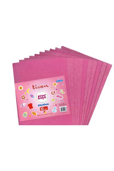 Ticon Pink A4 Felt 10 Pieces