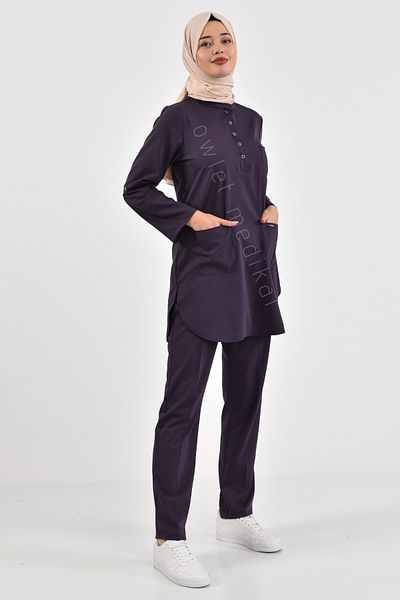 Owlet Medikal Plum Lycra Hijab Uniform Set
