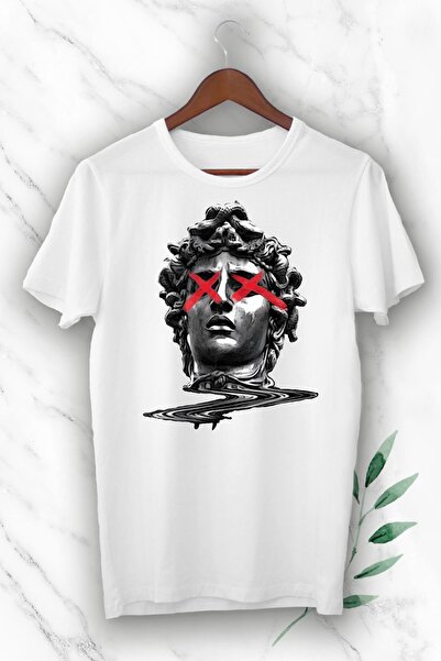 perseusshopping Unisex skulptura bijele mitologije Štampano T-shirt