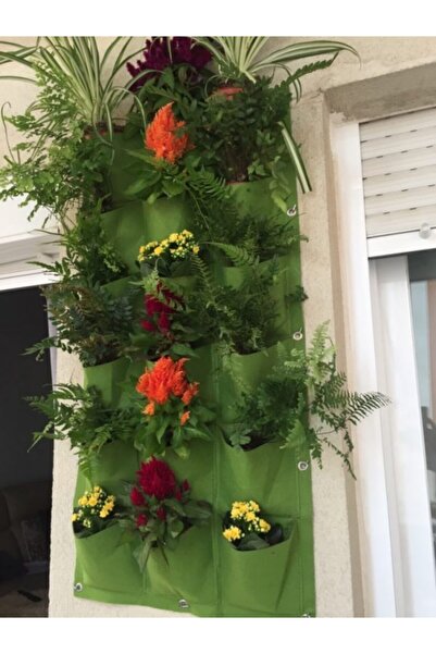 Satanmağaza Dekoratif Ev Iç Ve Dış Mekan Keçe Saksı 100x50 Cm 18 Saksı