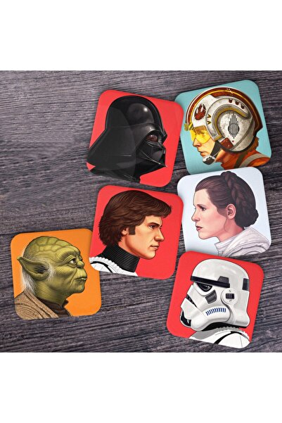 Pixxa Star Wars Portreleri Bardak Altlığı Seti 6'lı