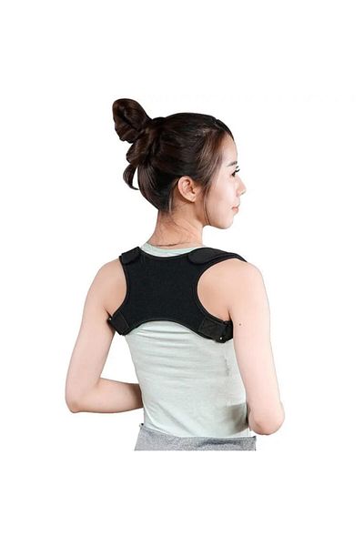 Ankaflex Unisex Μαύρη μέση ώμου Αντι-καμπούρα Συσκευή ζώνης πλάτης Όρθια στάση σώματος