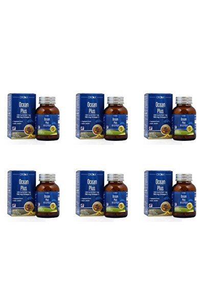 Ocean أوشن بلس 1200 ملجم 50 كبسولة زيت السمك، 6 عبوات