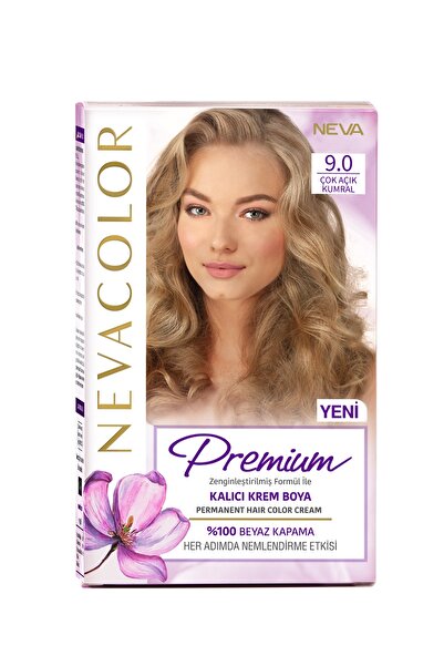 NEVA KOZMETİK Nevacolor Premium Kalıcı Krem Set Boya 9.0 Çok Açık Kumral