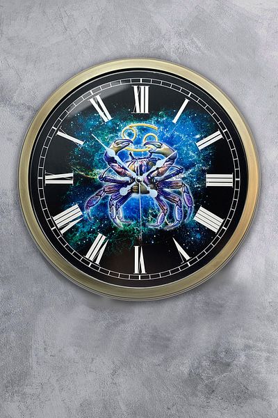 Kasva Concept Ceas de perete din metal antic Crab 40 cm