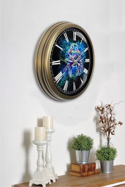 Kasva Concept Ceas de perete din metal antic Crab 40 cm