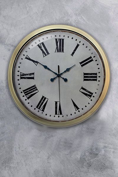 Kasva Concept Ρολόι τοίχου 40 cm Antique Metal Roman Numeral