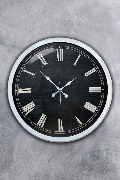 Kasva Concept Gift 40 cm White Metal Natural Wall Clock