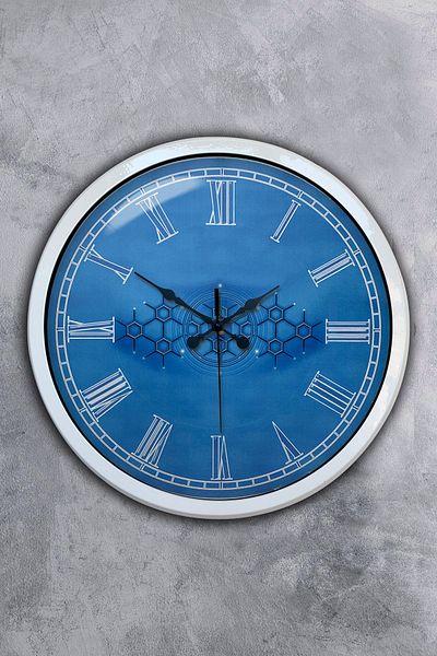 Kasva Concept Gift 40 cm White Metal Plane Tree Wall Clock