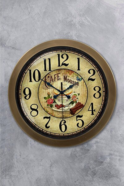 Genel Markalar Eskitme Metal Mutfak Duvar Saati 36 cm