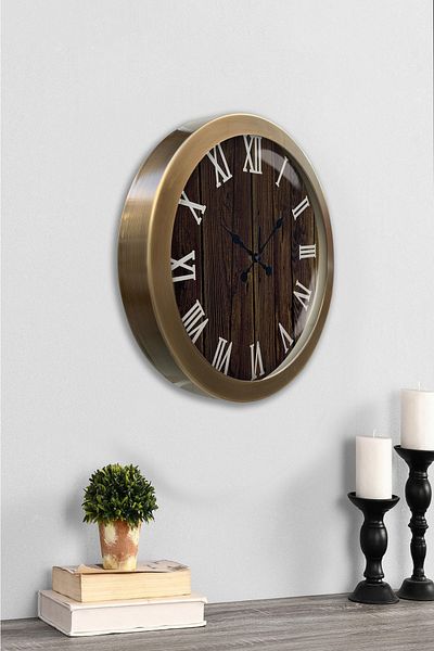 Kasva Concept Cadou 36 Ceas de perete din lemn din metal antic
