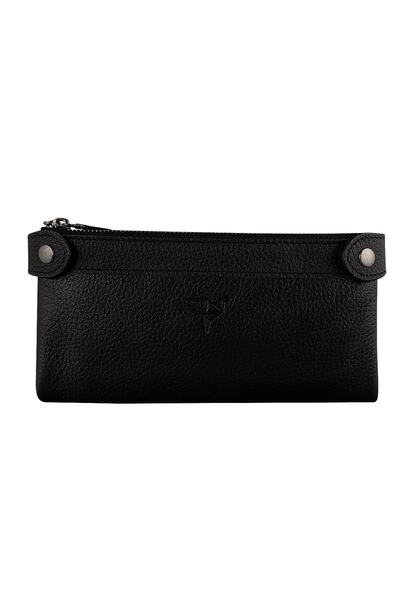 Garbalia %100 Hakiki Deri Para Portföy Siyah Unisex (ele Takma Kayışlı)