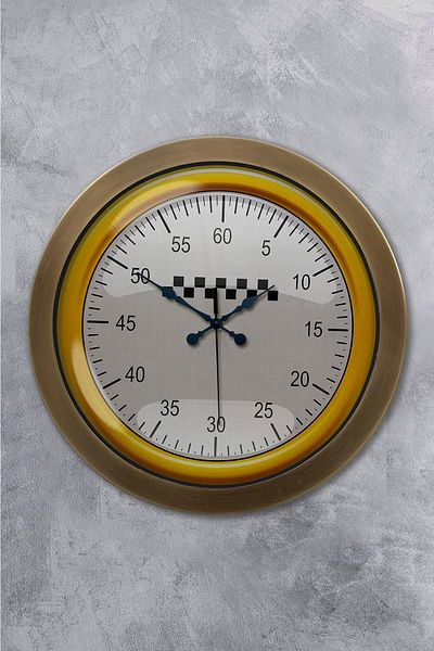 Kasva Concept Gift 36 cm Antique Metal Racing Wall Clock
