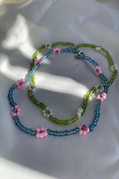 İsabella Accessories Kadın Papatya Boncuk Kolye 35 cm 2'li