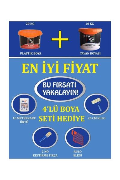 Fawori 20 Kg Plastik Boya+10 Kg Tavan Extra+Hediye Rüzgar